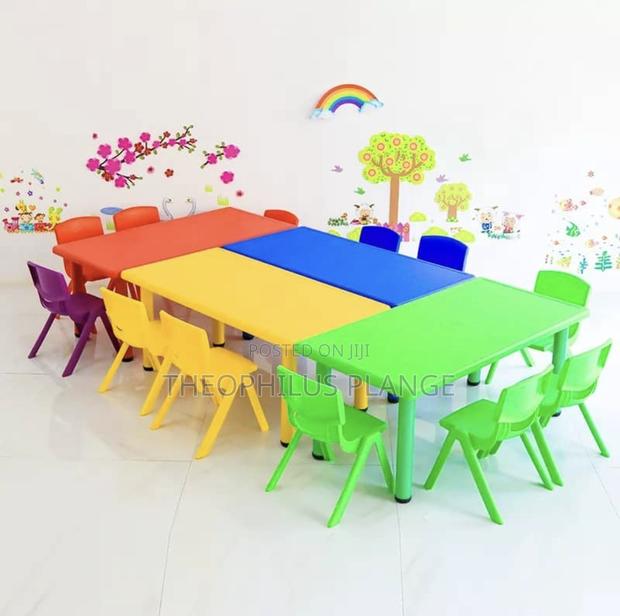 Kids Kindergarten Learning Table and Chair.Plastic for Kids · Photo 2