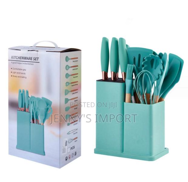 19pieces Silicon Ladles and Knife Set in Stock photo 2