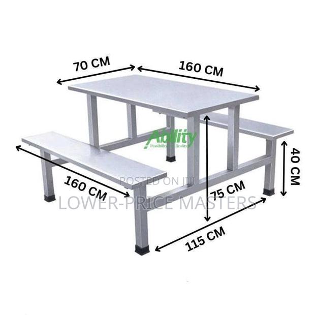Silver Stainless Steel Table and Chair Complete Set · Photo 4
