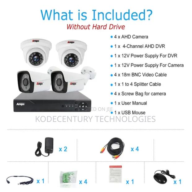 4 Channel Anspo 5mp Analogue CCTV Kit · Photo 4