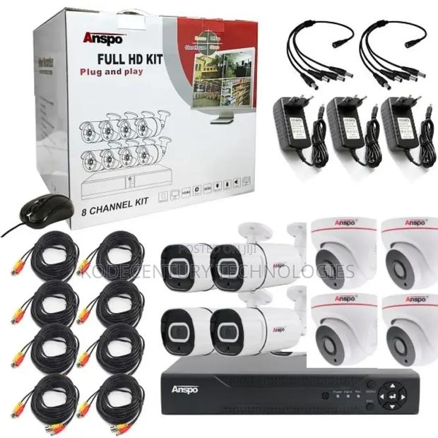 8 Channels CCTV Kit (Anspo, 5mp, Analog) · Photo 3