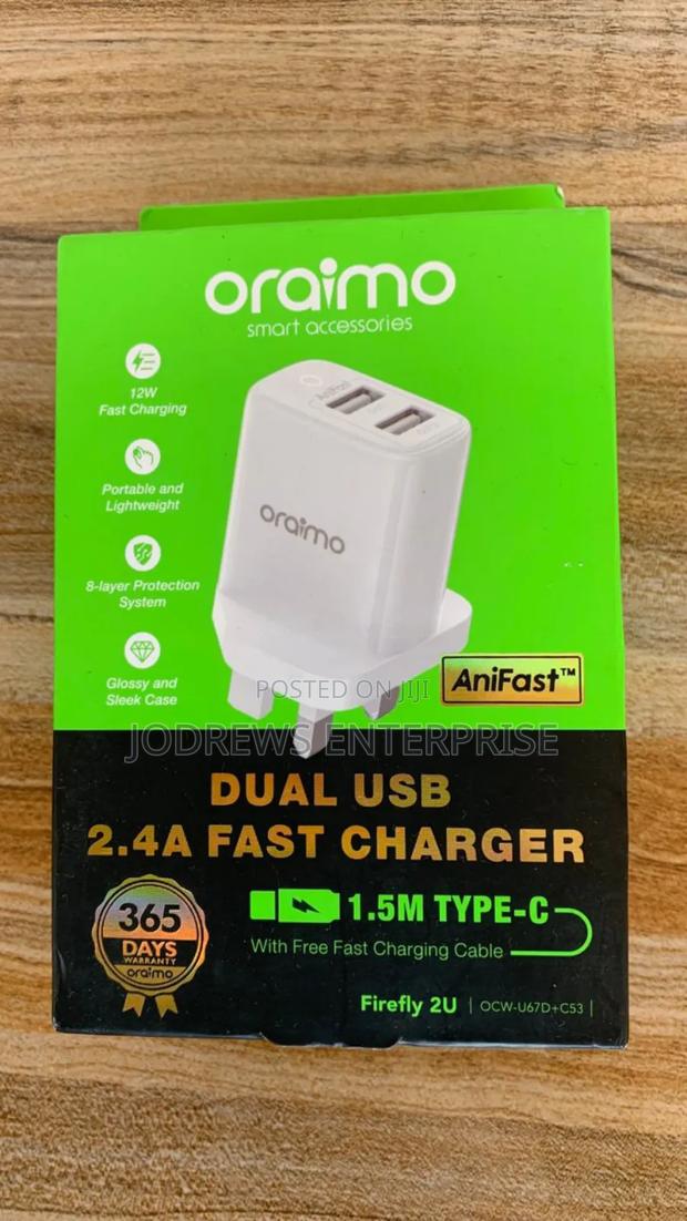 Oraimo Firefly 2U Dual USB Fast Charger · Photo 3