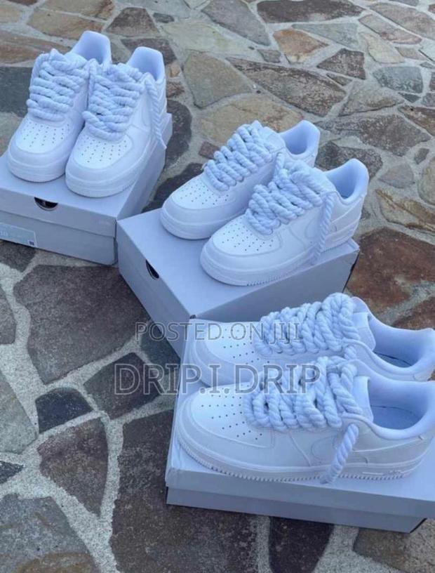 Airforce 1 All White XXL Big Lace .Comes in All Sizes . · Photo 3