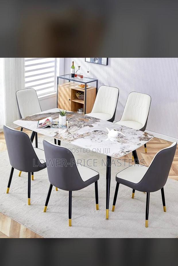 6 Chairs Marble Dining Set · Photo 2