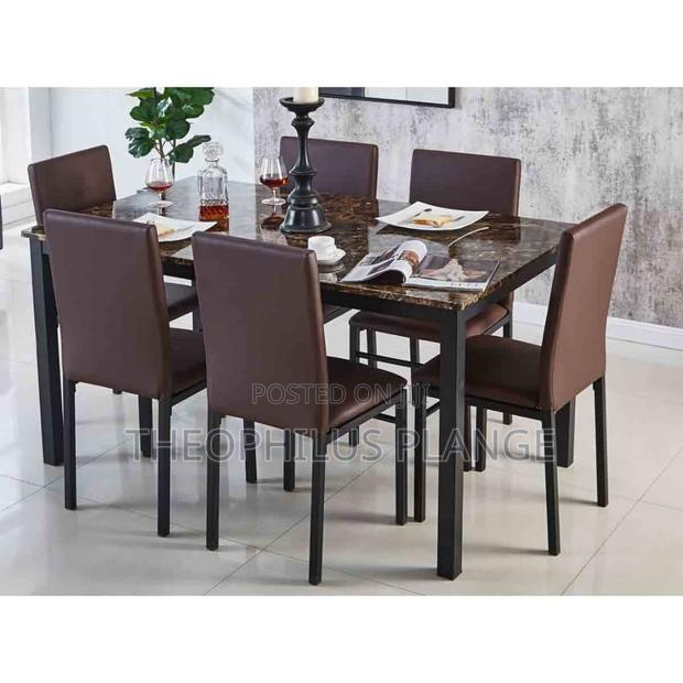 6 Seater Mable Dining Set Brown · Photo 3
