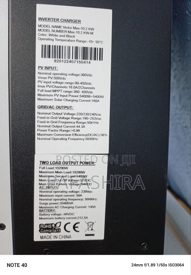 10200va 10.2kw 48v 160a MPPT Hybrid Inverter photo 2
