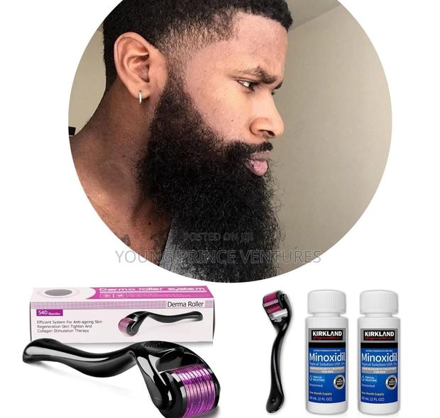 Beard Growth With Minoxidil Oil and Derma Roller