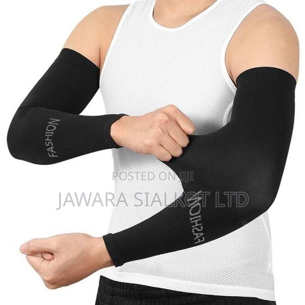 Arm Sleeve Sunscreen Hand Outdoor Sun Protection Black White