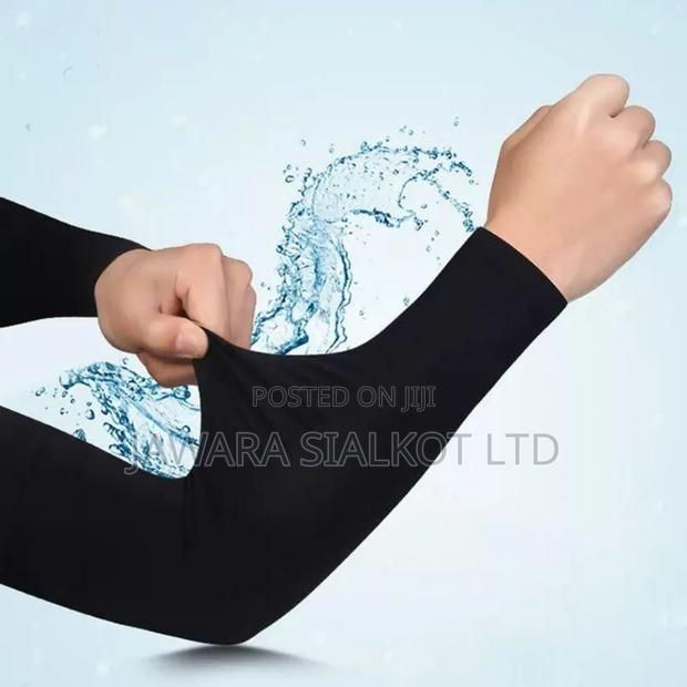 Arm Sleeve Sunscreen Hand Outdoor Sun Protection Black White
