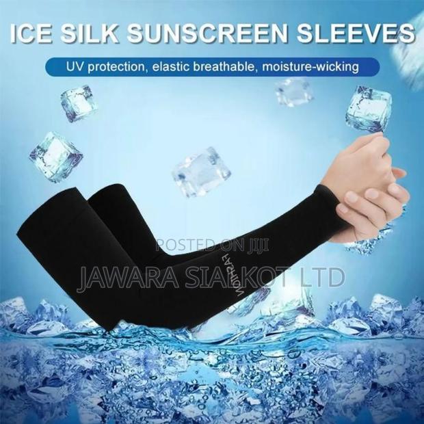 Arm Sleeve Sunscreen Hand Outdoor Sun Protection Black White