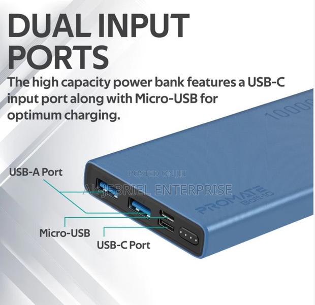 Promate Bolt 10 10000mah Dual USB LI-PO Power Bank · Photo 4