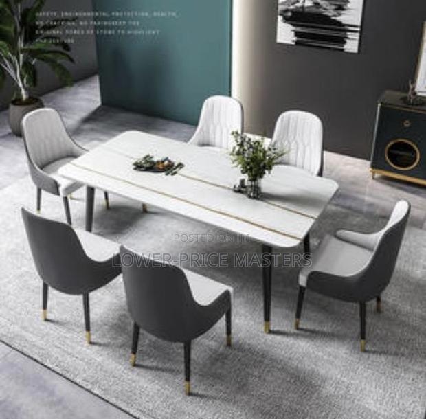 Modern 6 Chair Marble Dining Set · Photo 2
