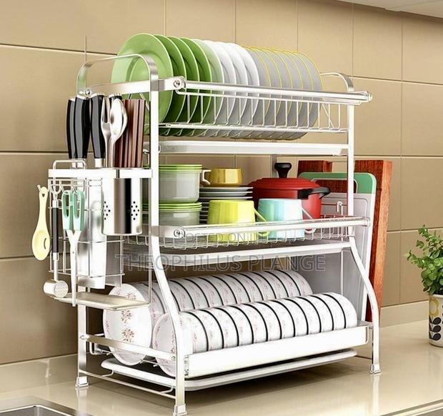 Silver Kitchen Organizer, Plates Holder / Drainer . · Photo 3