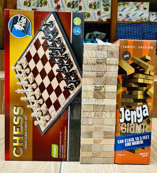 Jenga and Chess Board Game · Photo 3