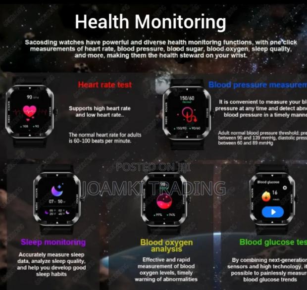 Rugged Smart Watch, Health Monitor, BT Call, IP68, Andr/Ios photo 4