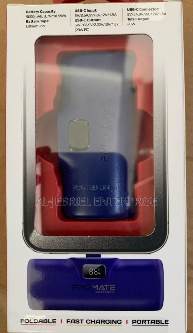 Promate POWERUP-C BLUE 5000mah Portable Power Bank ,USB-C · Photo 4