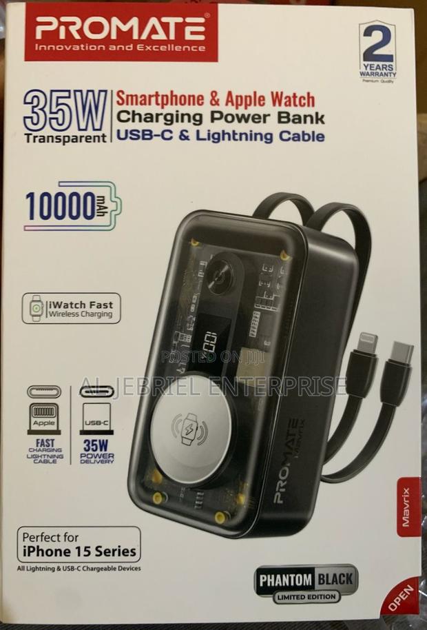 Promate Mavrix 10000mah Powerbank+ USB-C and Lightning Cable · Photo 4