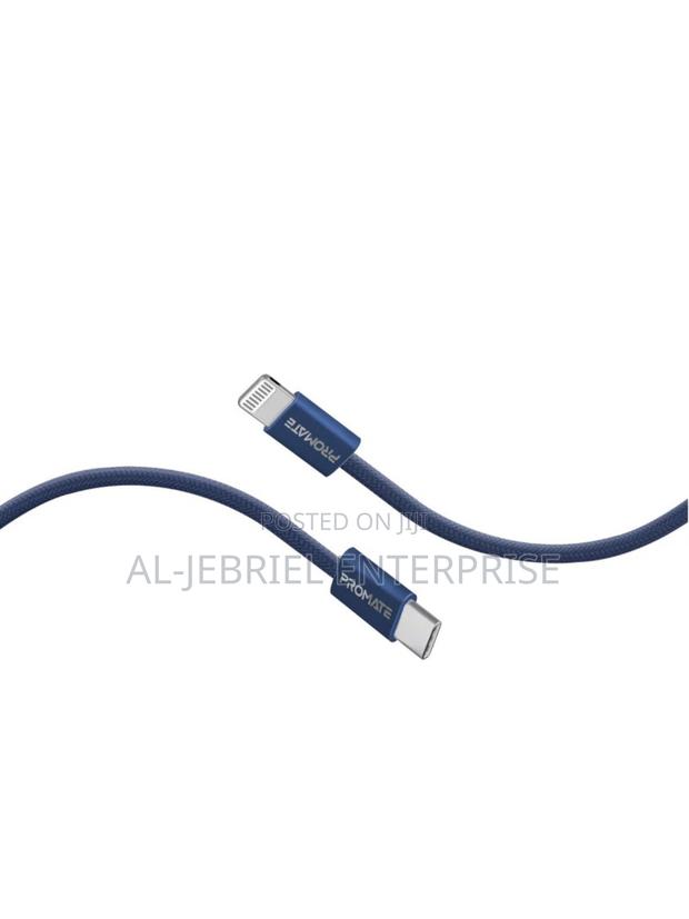 Promate Ecoline-Ci120 27W PD USB-C to Lightning Cable-(Navy) · Photo 3