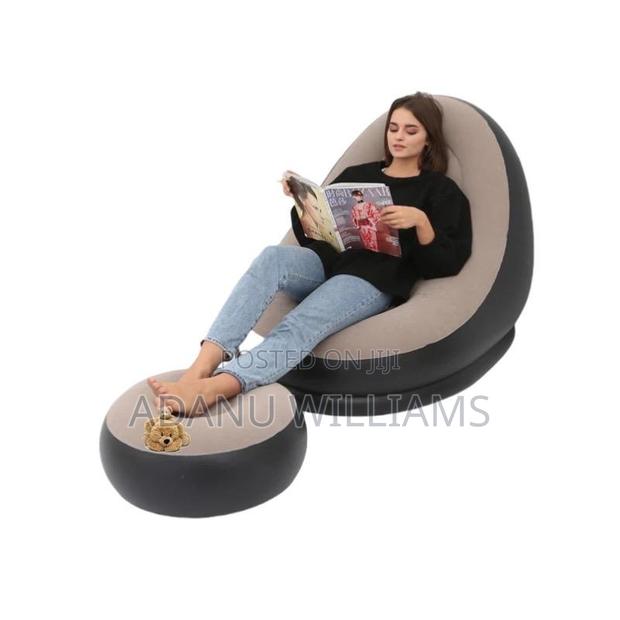 Foldable Inflatable Sofa Chair With Footrest 175*75cm · Photo 2