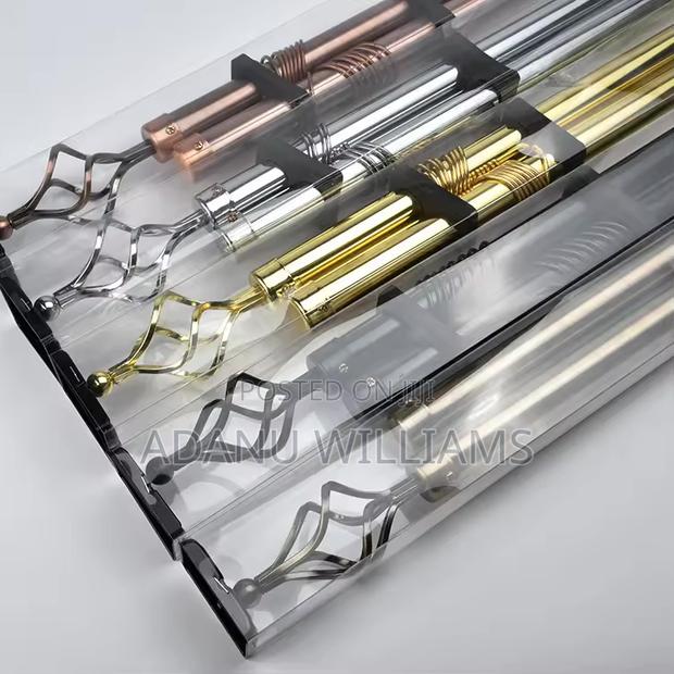 Non-Caustic Extendable Quality Double Curtains Rod(In Colors · Photo 3