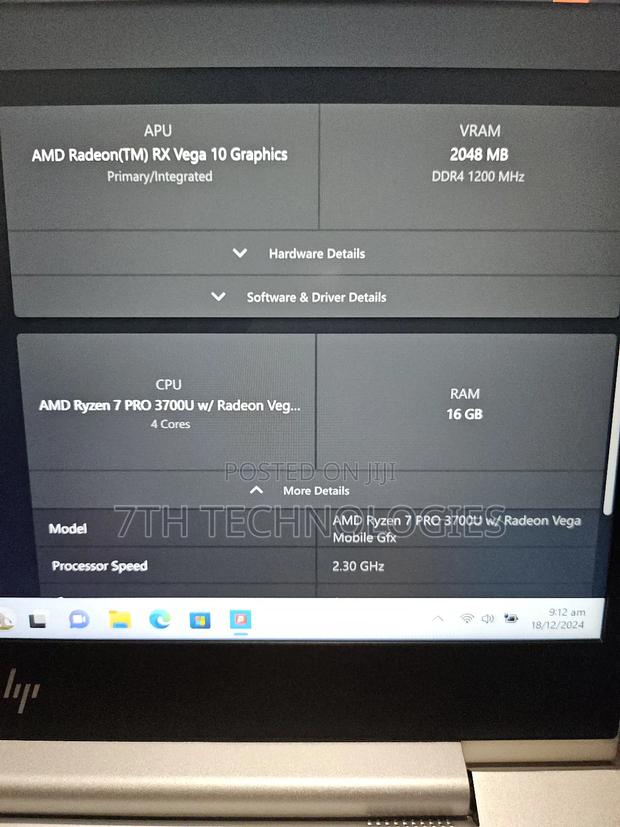 Laptop HP EliteBook 735 G6 16GB AMD Ryzen 7 SSD 256GB photo 8
