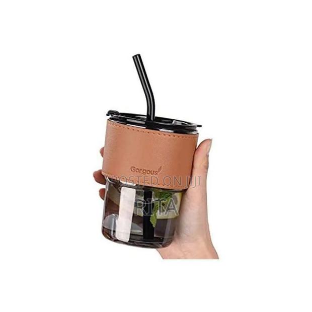Glass Mug With Straw photo 2