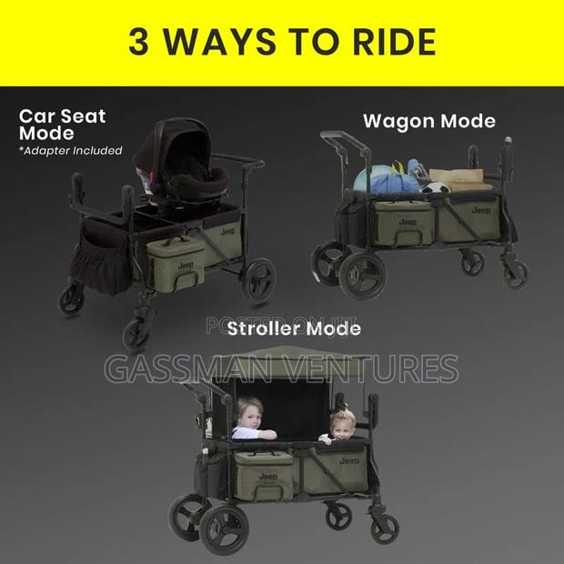Jeep Deluxe Wrangler Stroller Wagon With Cooler Bag