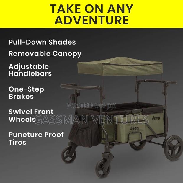 Jeep Deluxe Wrangler Stroller Wagon With Cooler Bag