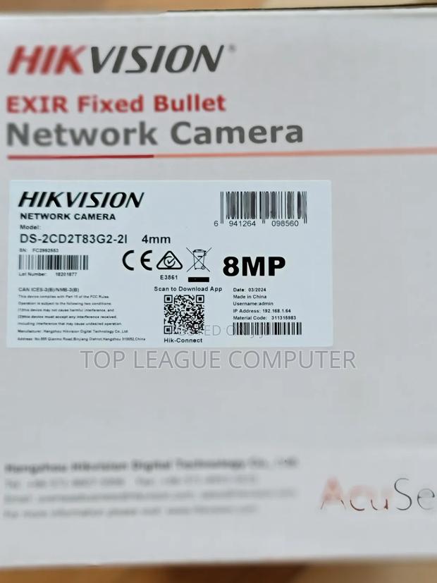 Hikvision 8MP Acusense Fixed Bullet Camera Ds-2cd2t83g2-2i photo 3