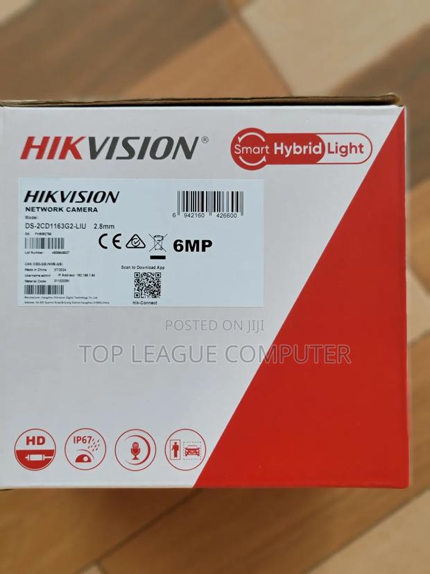 Hikvision 6MP IP Camera Smart Hybrid DS-2CD1163G2-LIU photo 3
