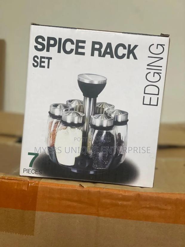 Rotating Glass Spice Jar Set 7pcs · Photo 2