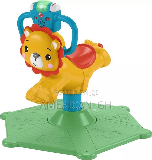 Fisher-Price Bounce Spin Lion Stationary Ride-On, 12m+ · Photo 3