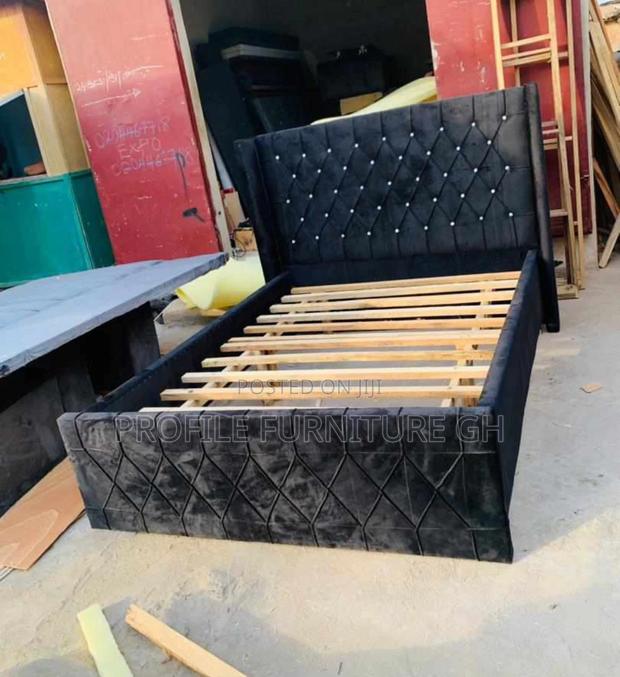 Foreign Queen Bedframe ( Black 60x80)// Free Delivery