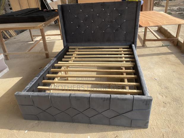 Gray Double54/75 Bedframe Very Strong