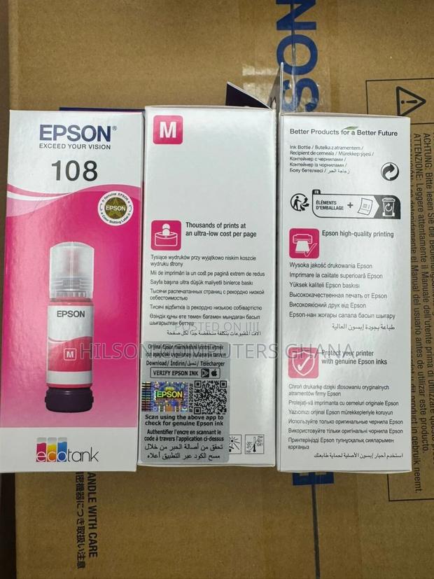 Epson 108 Original Ink Bottle - Magenta photo 2
