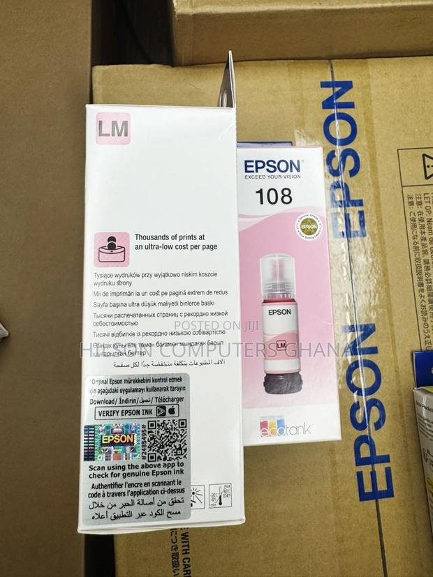 Epson 108 Original Ink Bottle - Light Magenta Lm photo 2