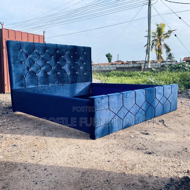 Dark Blue Bedframe ( Queen Size 72x75)//Free Delivery · Photo 2