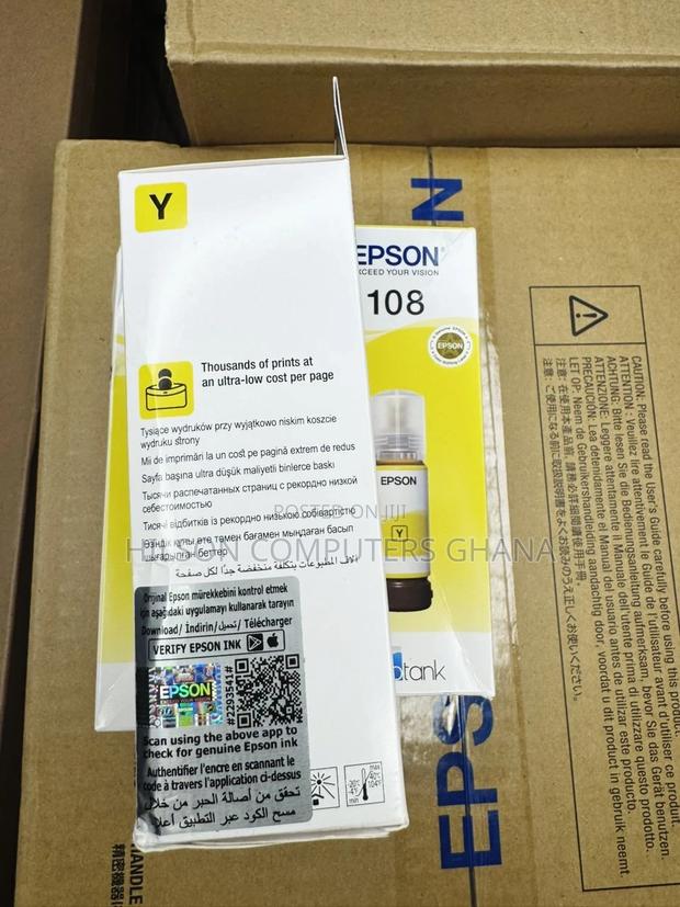 Epson 108 Original Ink Bottle - Yellow photo 2