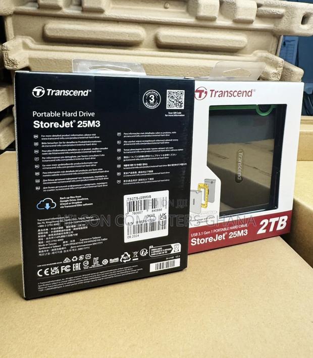 Transcend 2tb Storejet 25m3 Usb 3.1 Gen1 External Hard Drive photo 2