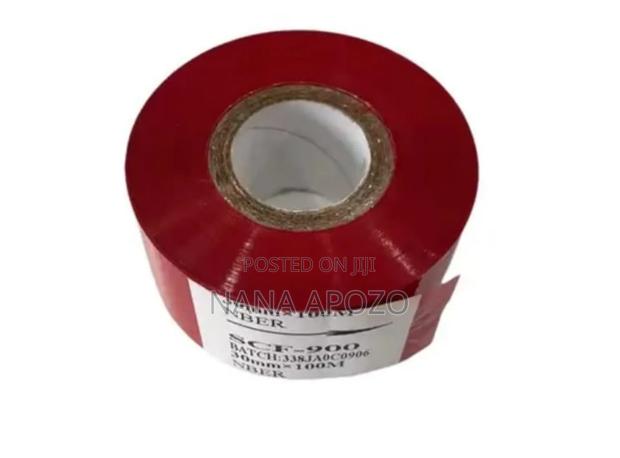 Coding Ribbon Roll Red Color 30mmx100m
