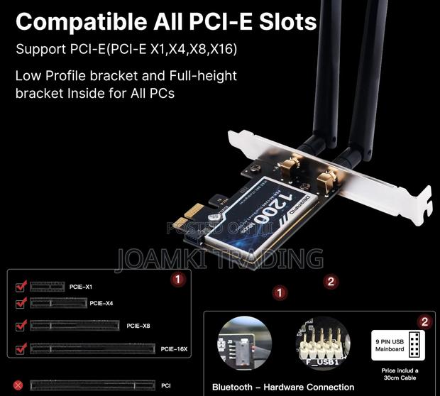 1200mps Wireless Pci-E Adapter Card + Bluetooth, 2.4ghz,5ghz photo 3