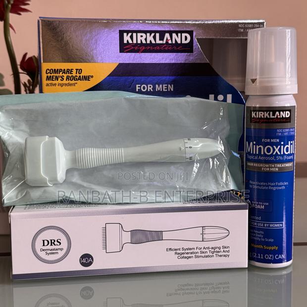 Adjustable DERMA Stamp Plus Kirkland Minoxidil Foam photo 2