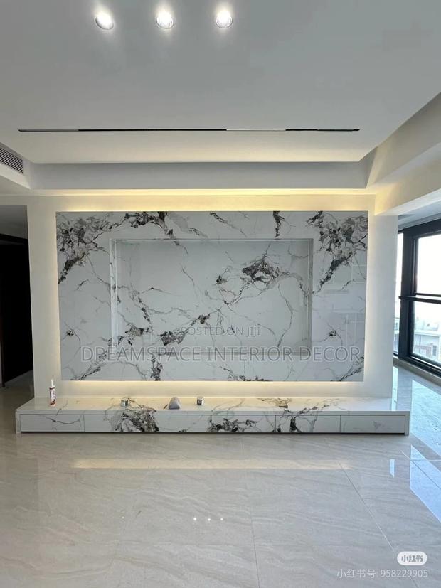 Modern TV Unit Design With Sintered Stone