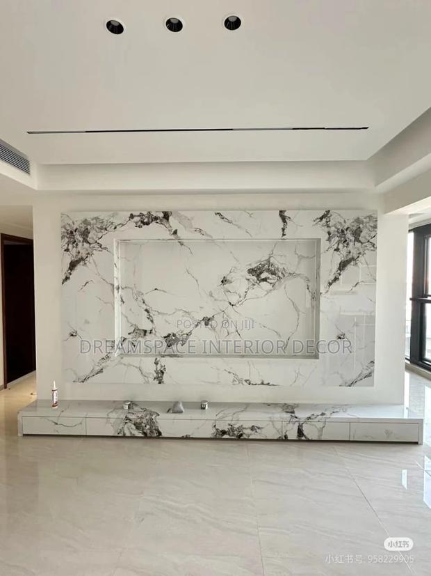 Modern TV Unit Design With Sintered Stone photo 2