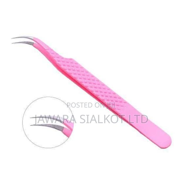 Fiber Tip Eye Lashes Tweezer Powder Coated Stainless Steel · Photo 2