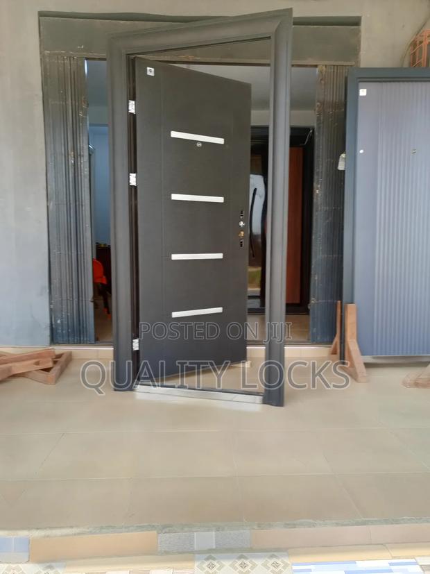 New Jia Smooth Black Security Door