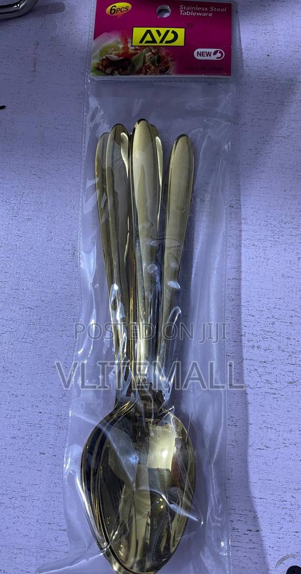 6pcs Stainless Golden Spoons · Photo 2