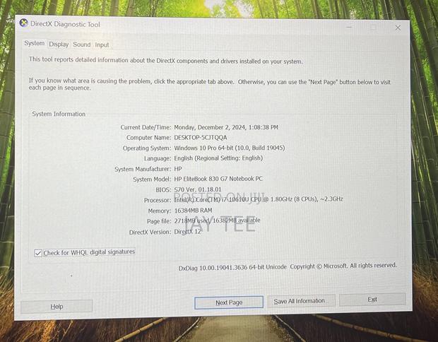 Laptop HP EliteBook 830 G7 16GB Intel Core I7 SSD 256GB