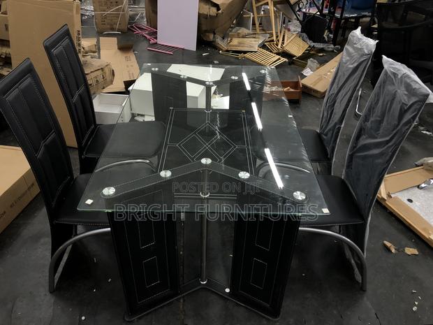 Quality Glass Dining Table With Four Chairs