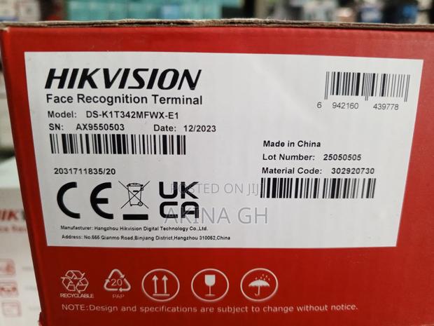 Hikvision Face Recognition Access Control Terminal K1t342fwx · Photo 4